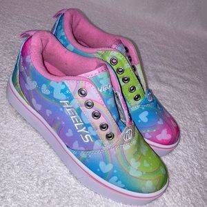 Heely's Propel Skate Shoes youth 2 Hearts Rainbow Pink
